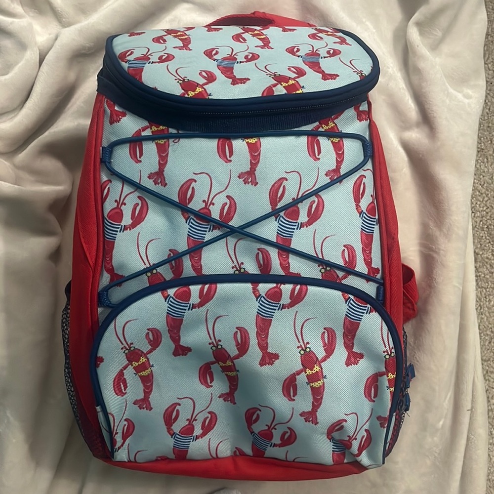 🦞ONIVA Lobster Cooler Insulated Backpack w/*A Picnic Time* Red & Blue, Nautical